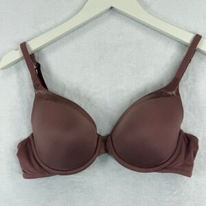 Victorias Secret Body By Victoria Lined Perfect Coverage Bra‎ Mauve 34C
